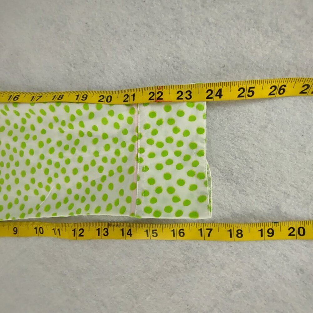 Crown & Ivy 100% Cotton, Green & White Polka Dot Print Button Down Shirt Small - Picture 11 of 13
